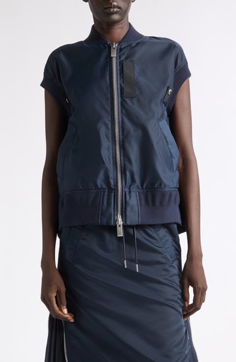 Nylon Twill Bomber Vest