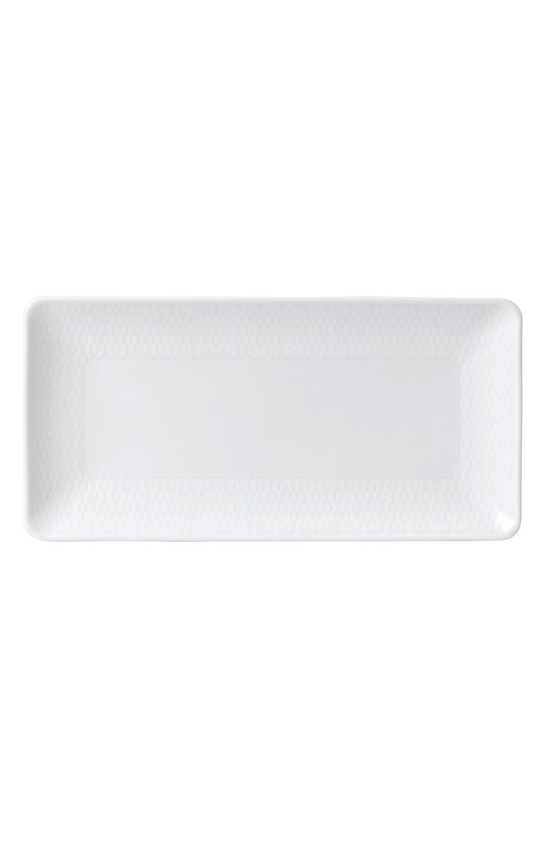 Wedgwood Gio Rectangular Bone China Serving Tray, Main, color, 