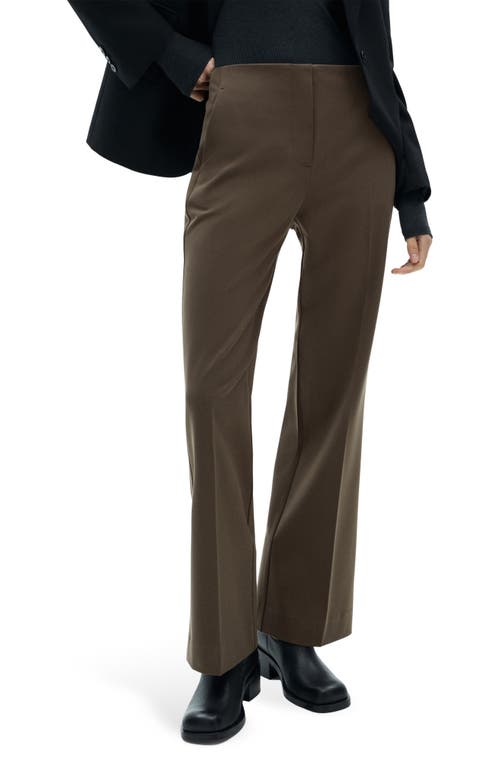 Mango Flare Pants In Medium Brown