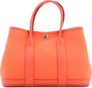 Pre-Owned Hermes Garden Party Tote Toile and Leather 30