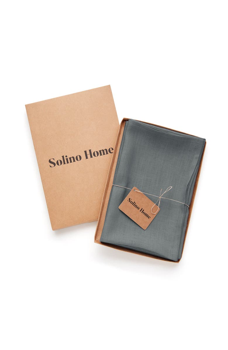 Solino Home Linen Dinner Napkins - Fete, 20" x 20", Alternate, color, Lava Smoke