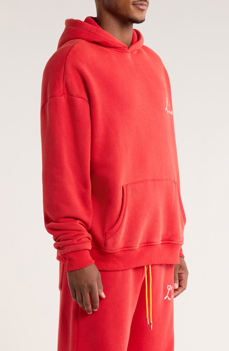 DIET STARTS MONDAY Chainstitch Cotton Hoodie, Alternate, color, Red