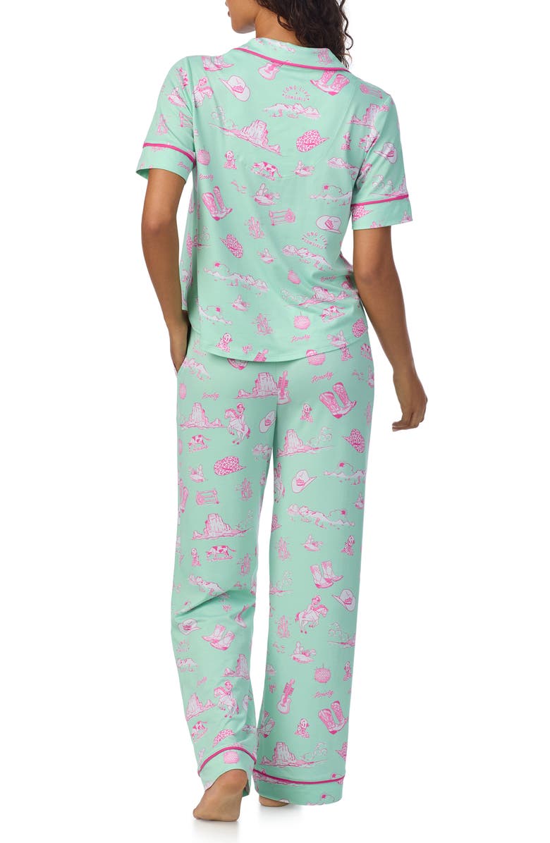 Room Service Pjs Print Pajamas, Alternate, color, Mint Print