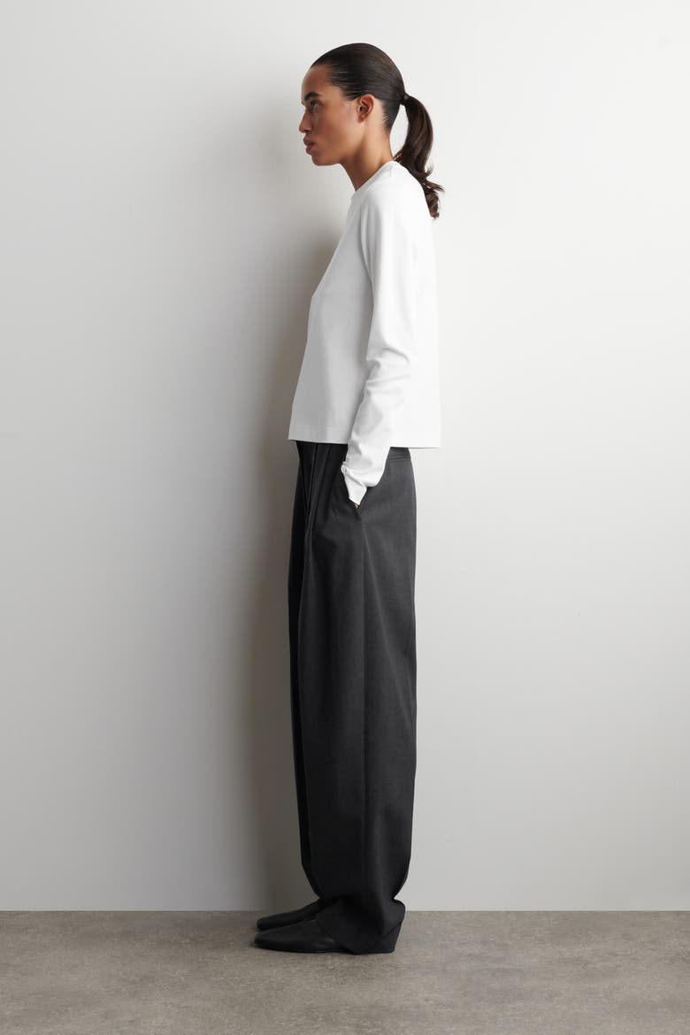 Clean Cut Long-Sleeved T-Shirt, Alternate, color, WHITE