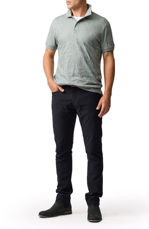 Rodd & Gunn Warren Leaf Jacquard Cotton Polo In Green