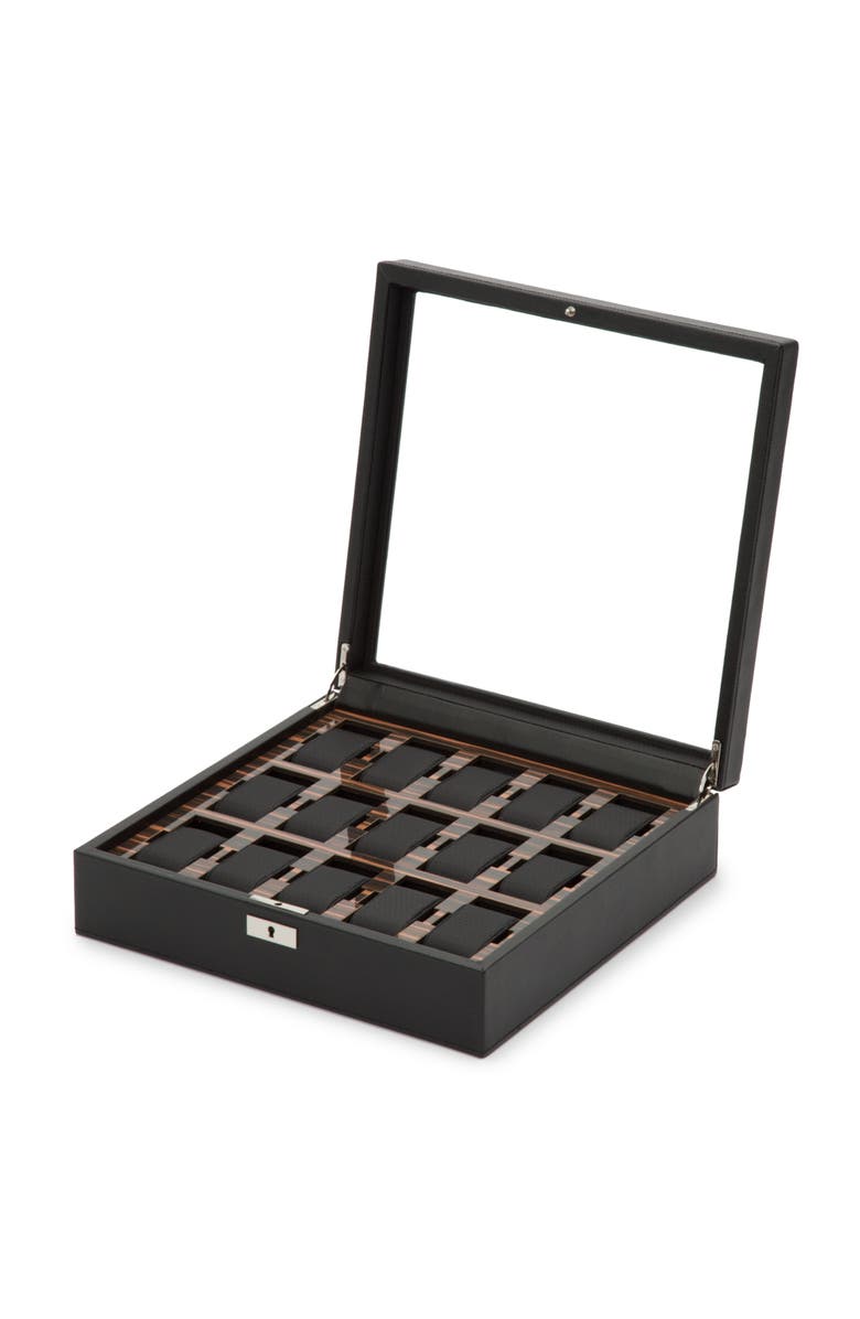 WOLF Roadster 15 Piece Watch Box, Alternate, color, Black