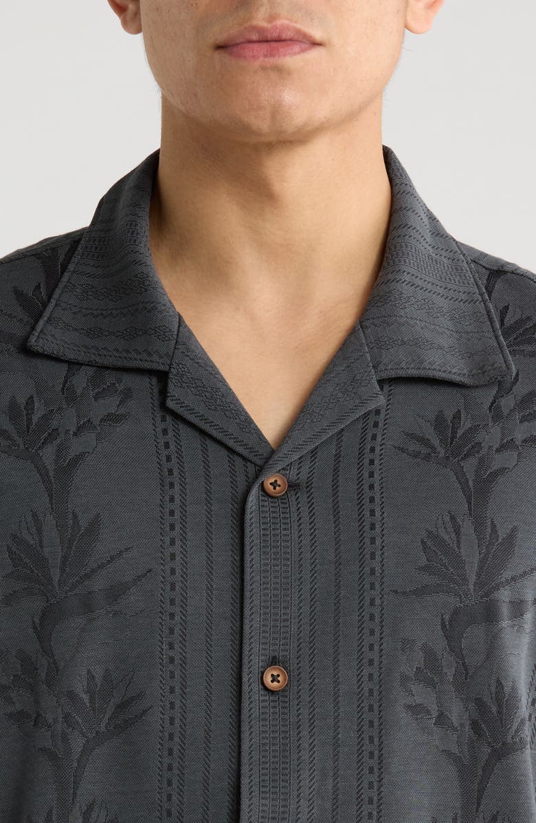 Tommy Bahama Palm Fresco Beach IslandZone<sup>®</sup> Button-Up Camp Shirt, Alternate, color, Coal