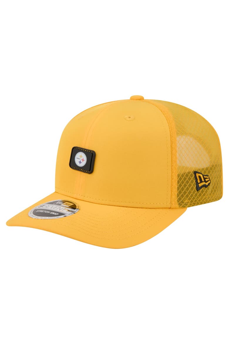 Men's New Era Gold Pittsburgh Steelers Micro Badge 9SEVENTY Adjustable Hat, Main, color, Gold