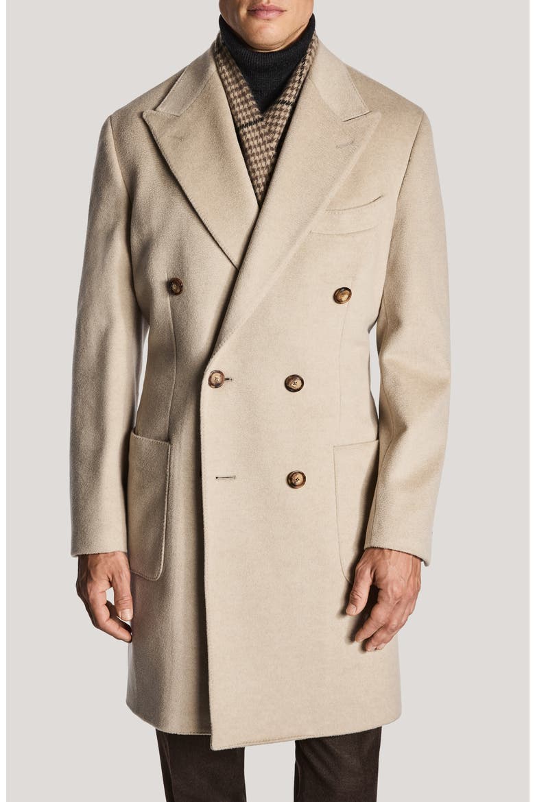 Harvard Wool & Cashmere Overcoat, Main, color, SAND