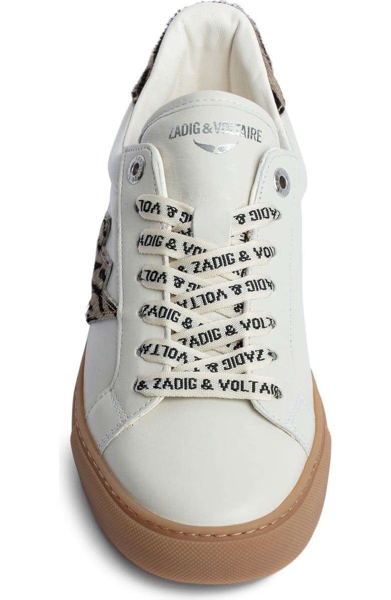 Zadig & Voltaire Zebra Print Genuine Calf Hair Sneaker, Alternate, color,
