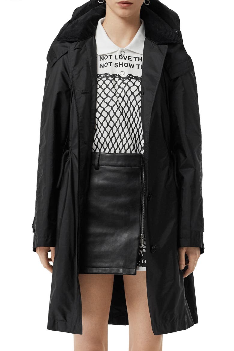 Gullane Tringford Waterproof Rain Parka, Main, color, BLACK