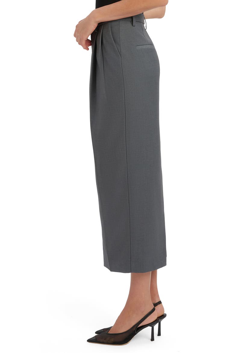 Amiah Midi Skirt, Alternate, color, DARK GREY