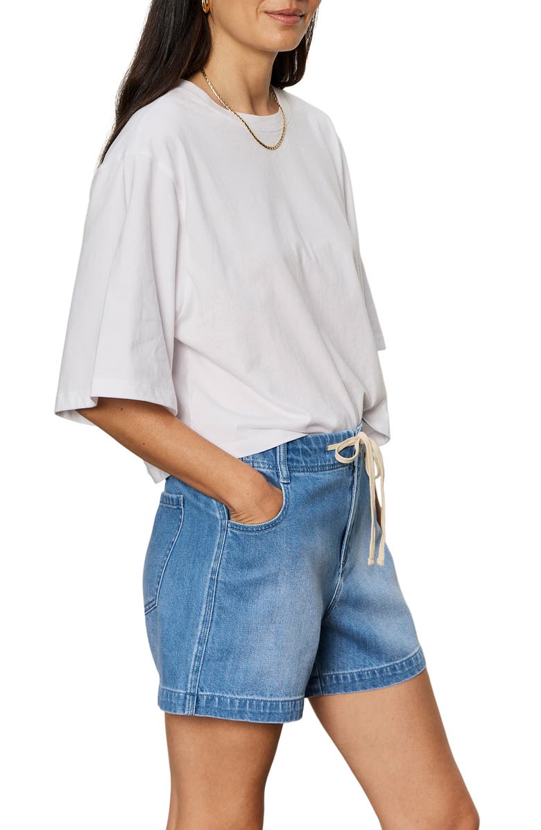 Sanctuary Belle Oversize Organic Cotton T-Shirt, Alternate, color, White