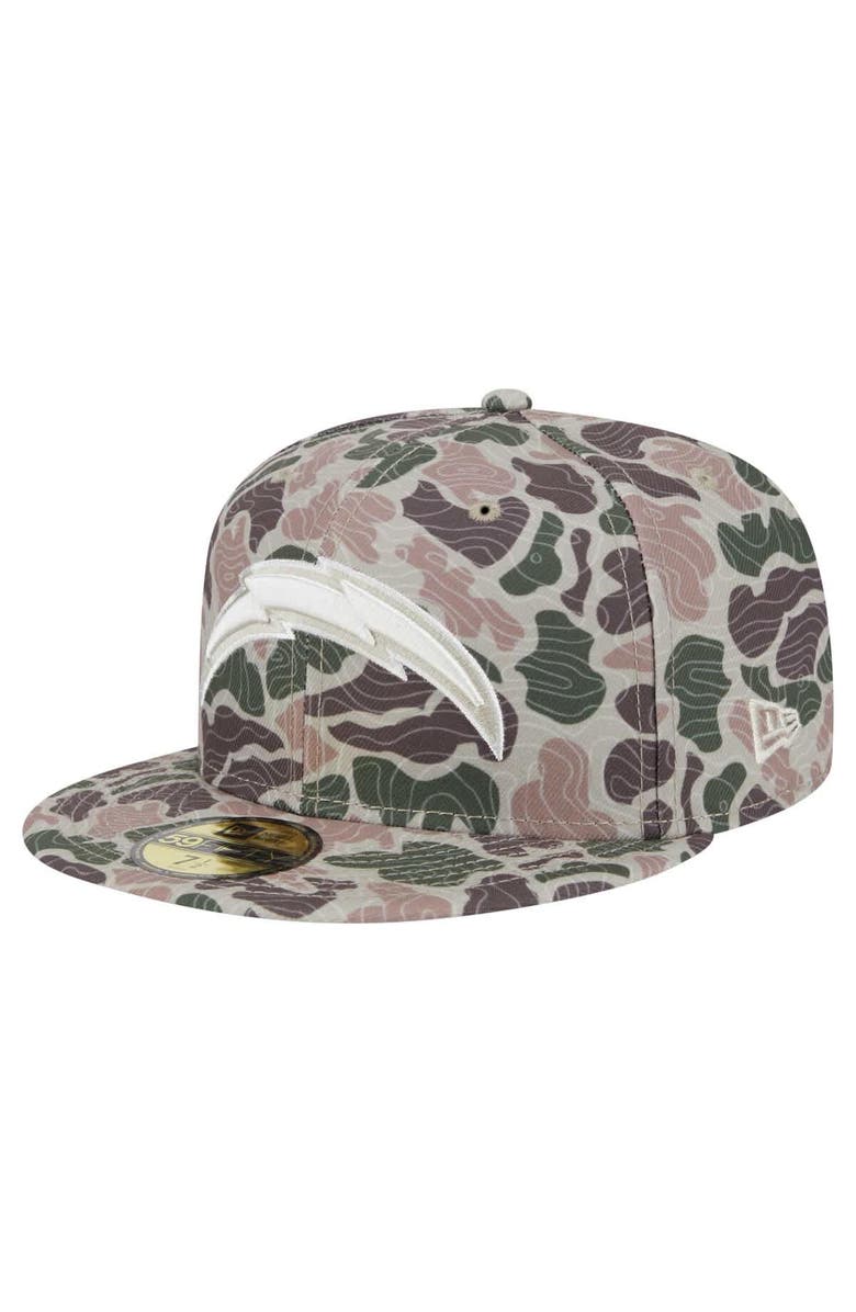 New Era Men's New Era Los Angeles Chargers Geo Camo 59FIFTY Fitted Hat, Alternate, color, Camo