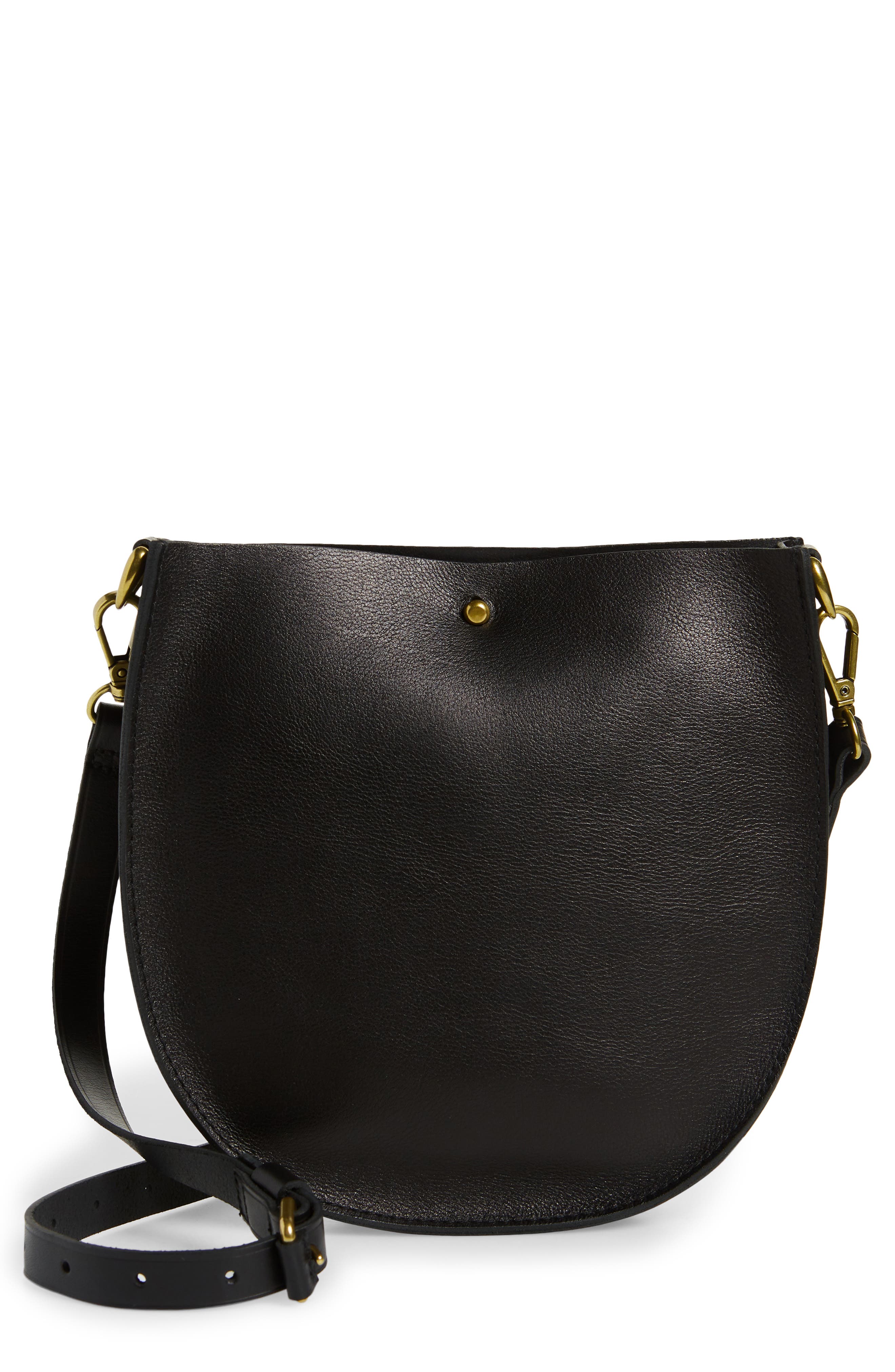 Madewell The Small Transport Leather Saddle Bag, Main, color, 