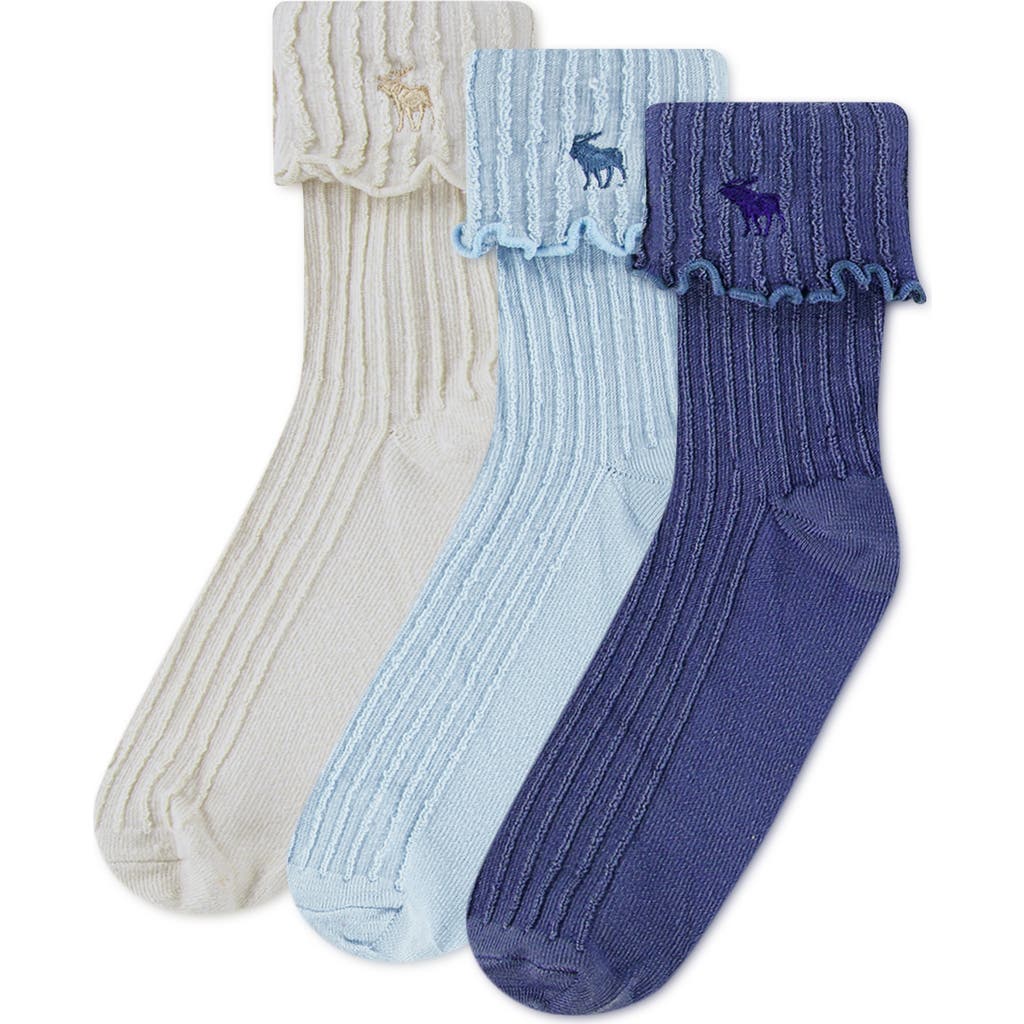 Abercrombie Kids Kids' Assorted 3-pack Crew Socks In Blue