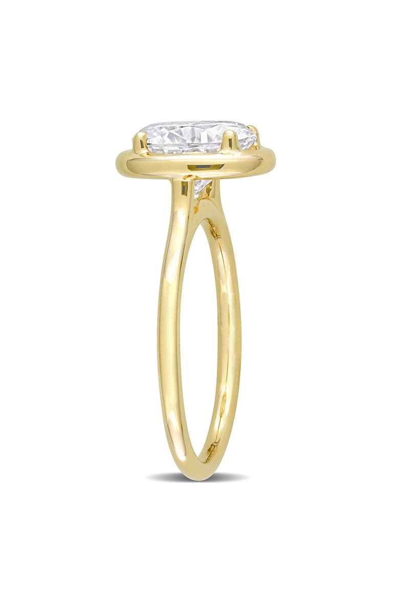 Oval Lab Created Moissanite Ring, Alternate, color, GOLD