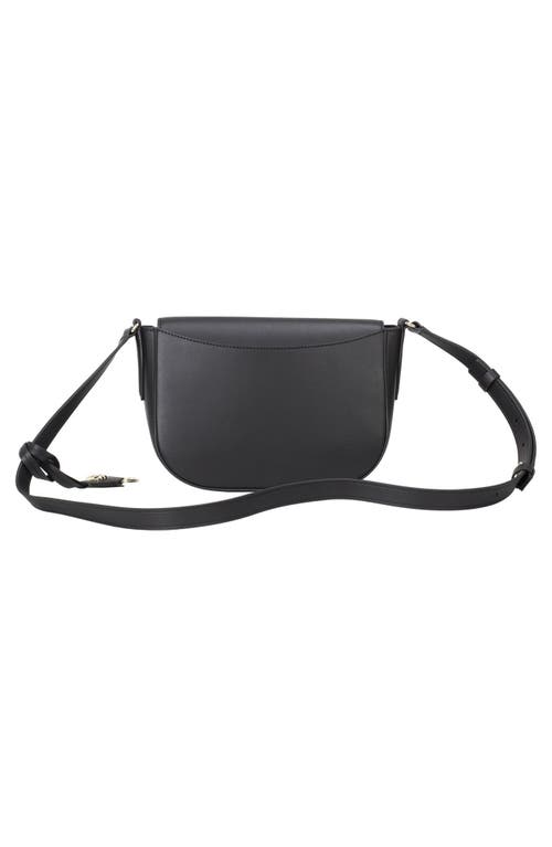 Hugo Boss Hugo Numah Leather Saddle Crossbody Bag In Black