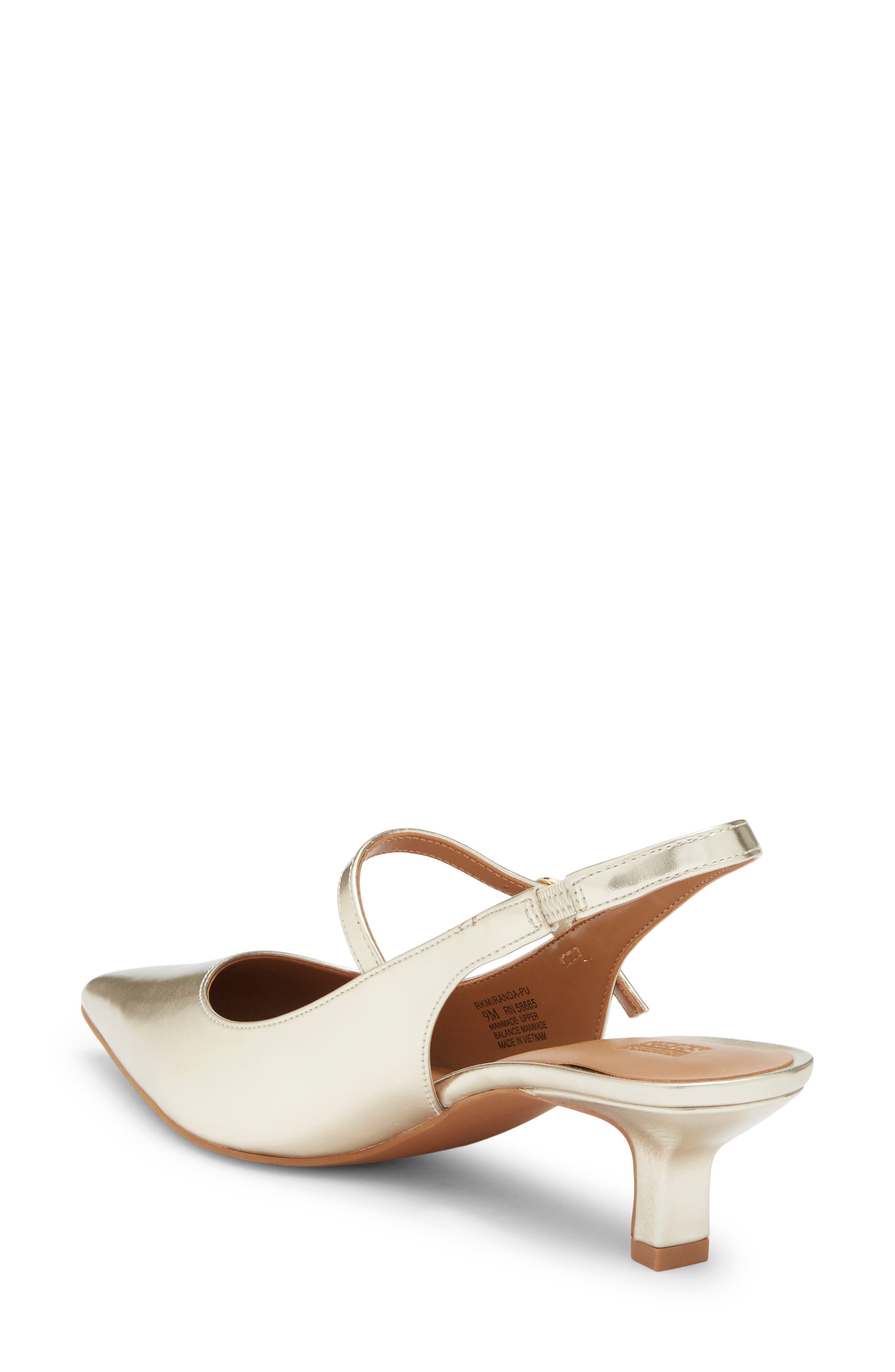 Miranda Slingback Pump, Alternate, color, PLATINUM GOLD