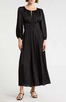 MAX STUDIO Keyhole Balloon Sleeve Maxi Dress