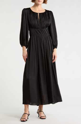 MAX STUDIO Keyhole Balloon Sleeve Maxi Dress