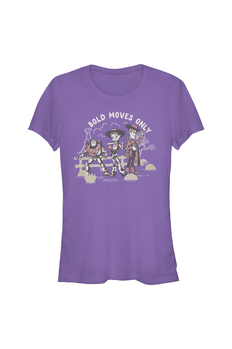 Junior's Toy Story 5 Bold Moves Only  Graphic T-Shirt, Main, color, Purple