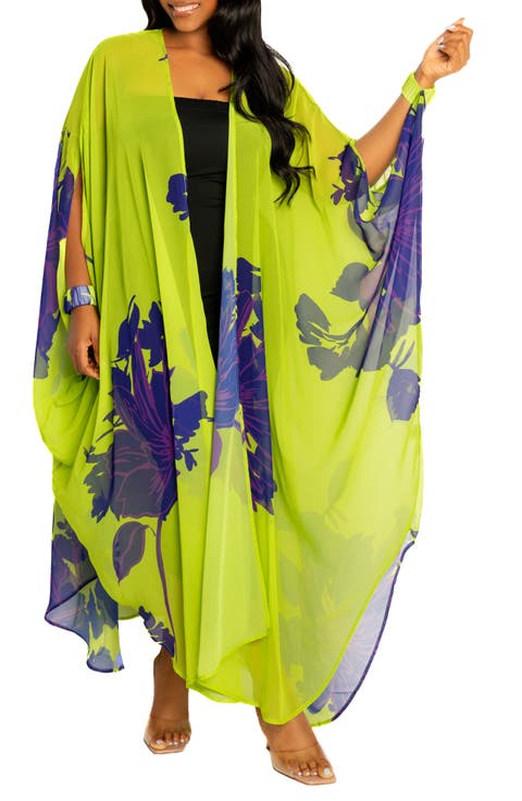 Floral Robe with Wristband