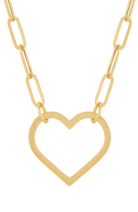 Open Heart Pendant Necklace