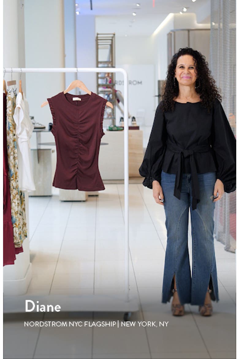 Kyla Ruched Sleeveless Cotton Top video