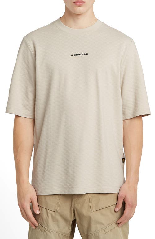 G-star Checquard Logo Organic Cotton T-shirt In Neutral