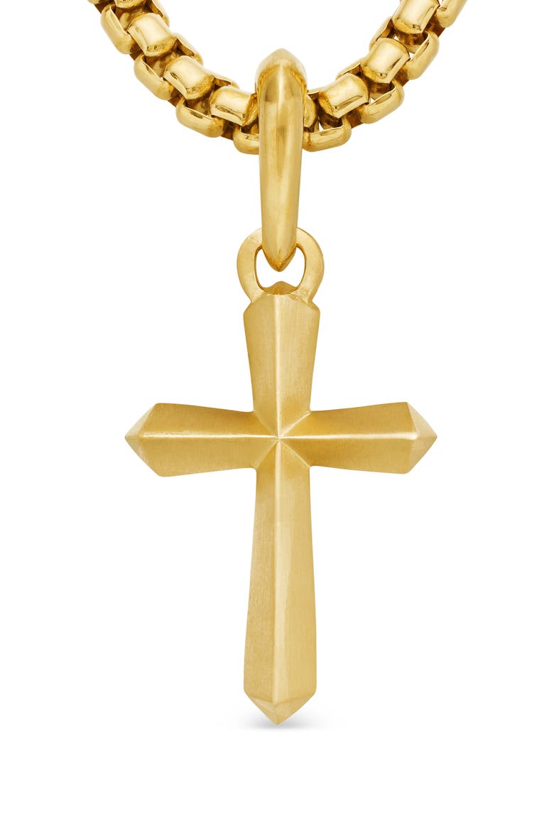 Men's Roman 18K Gold Cross Amulet Enhancer, Alternate, color, GOLD