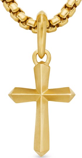 Men's Roman 18K Gold Cross Amulet Enhancer