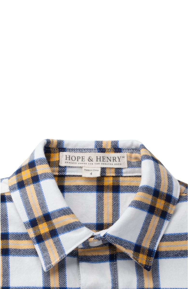 Hope & Henry Baby Boys' Organic Flannel Shirt, Infant, Alternate, color, White