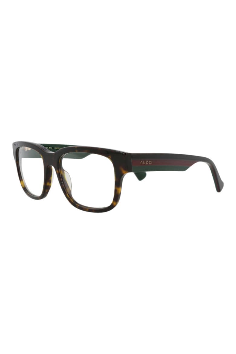 54mm Square Optical Glasses, Alternate, color, HAVANA HAVANA TRANSPARENT