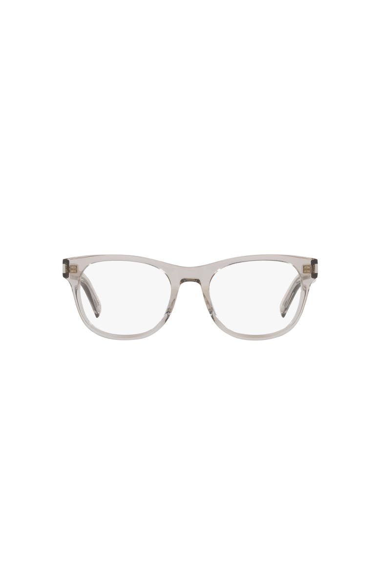 Saint Laurent 53mm Rectangle optical glasses, Alternate, color, Brown