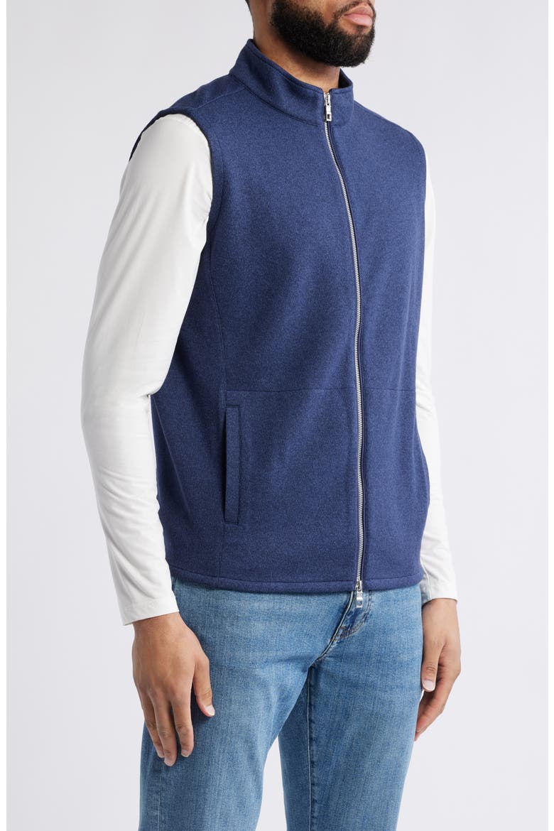 Crown Fleece Sweater Vest, Alternate, color, NAVY
