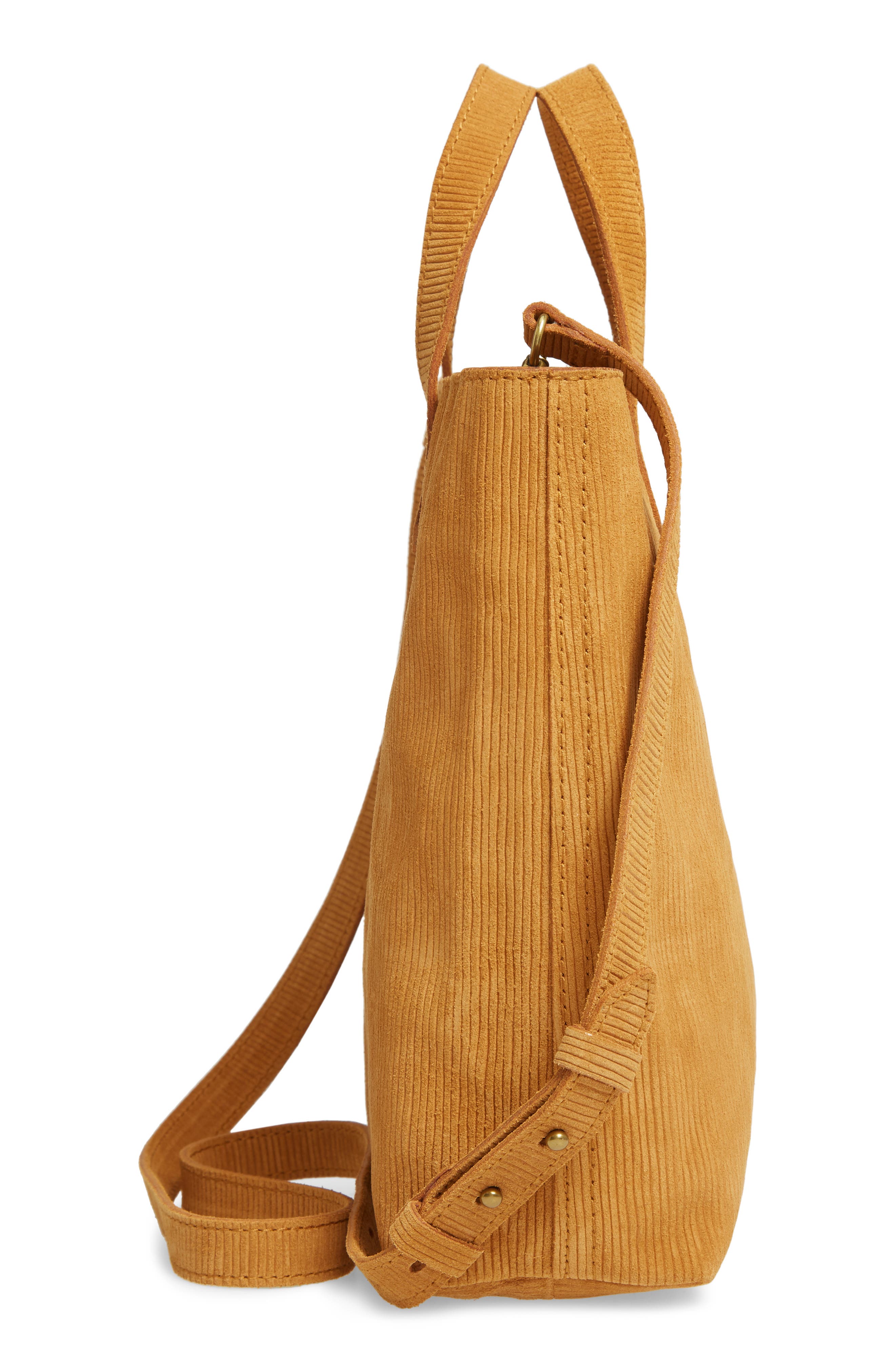 The Zip-Top Transport Corduroy Suede Crossbody Bag, Alternate, color, BOUTIQUE GOLD