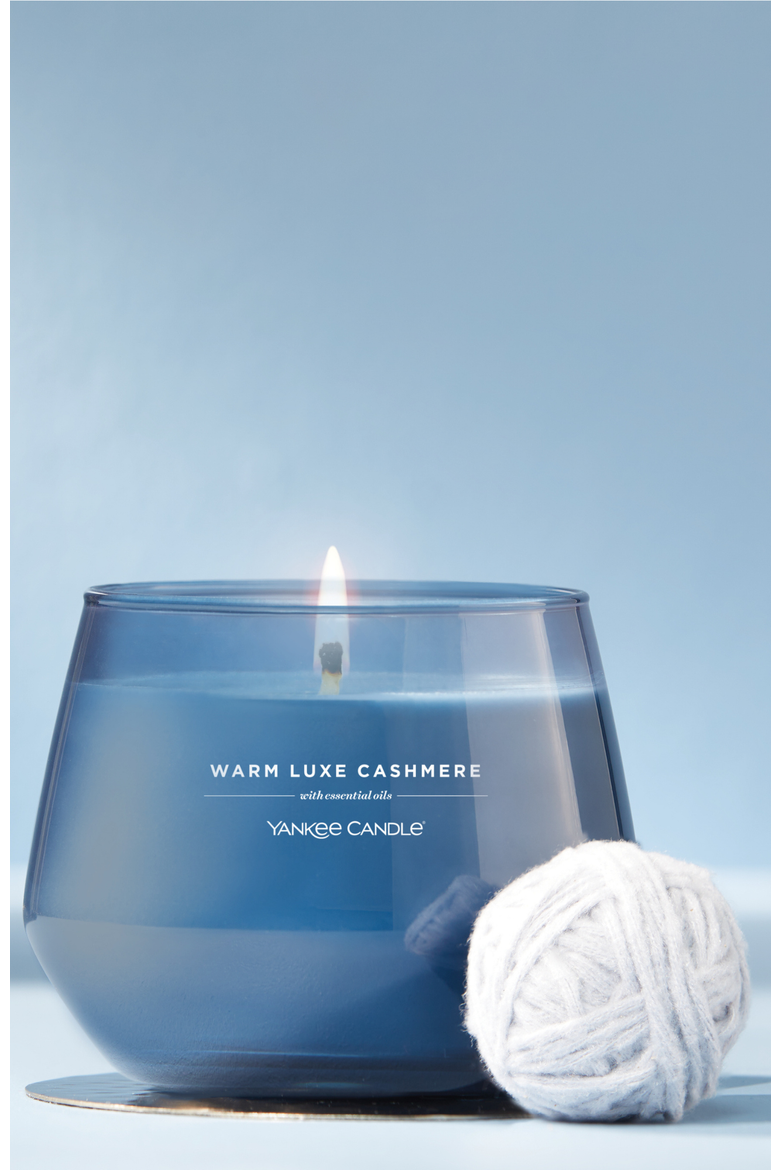 Warm Luxe Cashmere Studio Candle with Essential Oils, Set of 2, Alternate, color, Blue