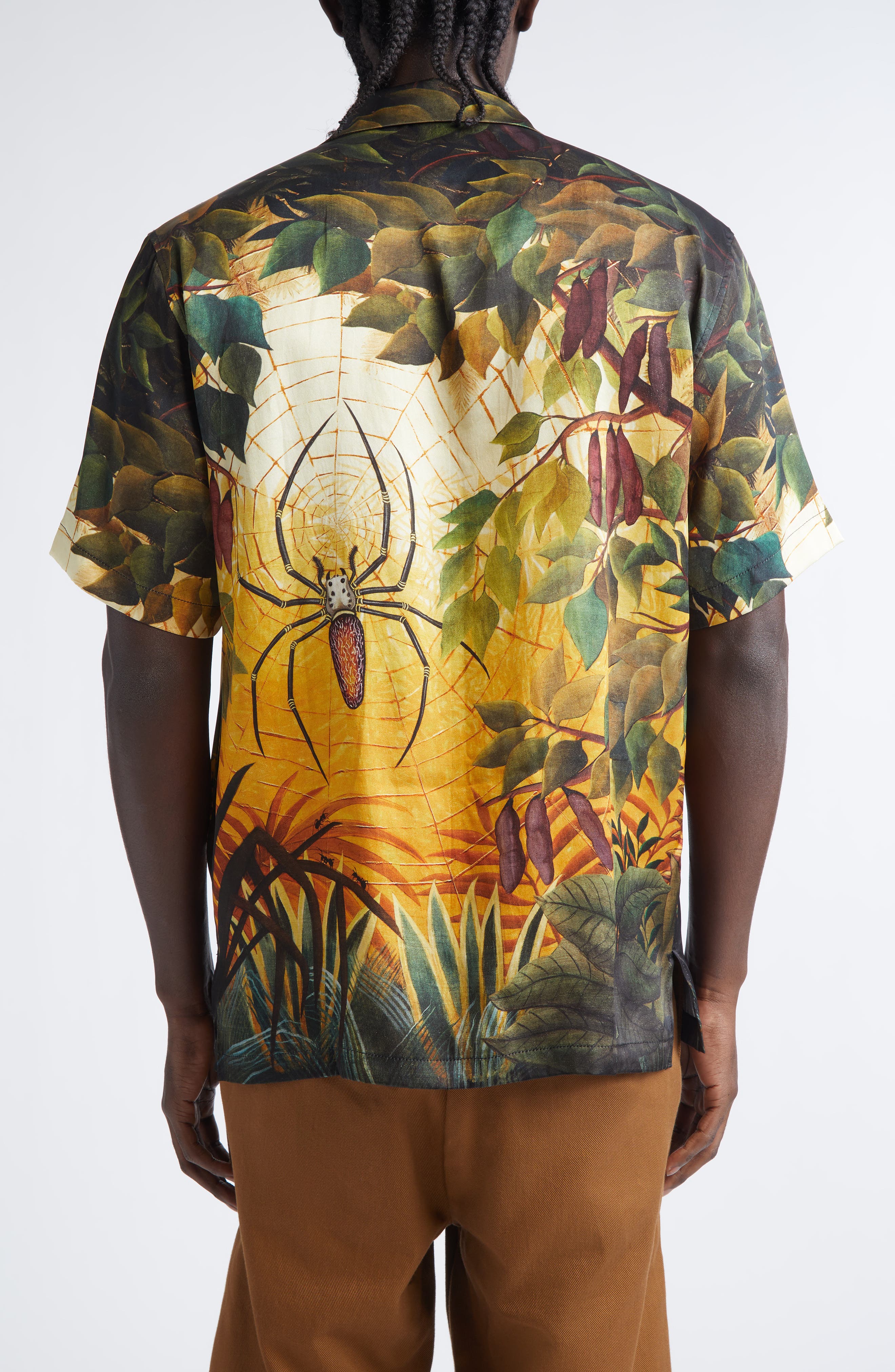 Spiderweb Silk Satin Camp Shirt - image 2