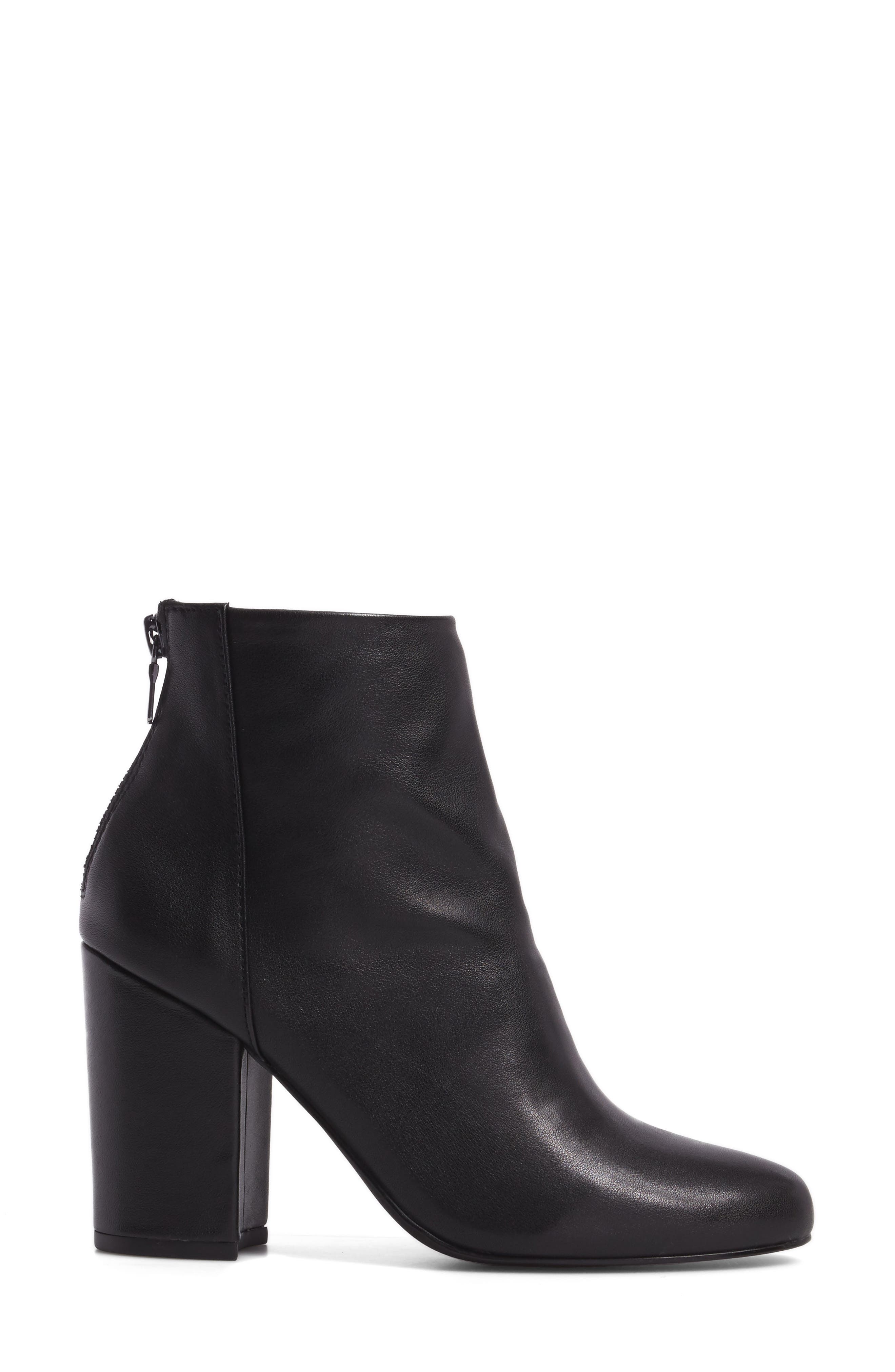 Star Bootie, Alternate, color, BLACK LEATHER