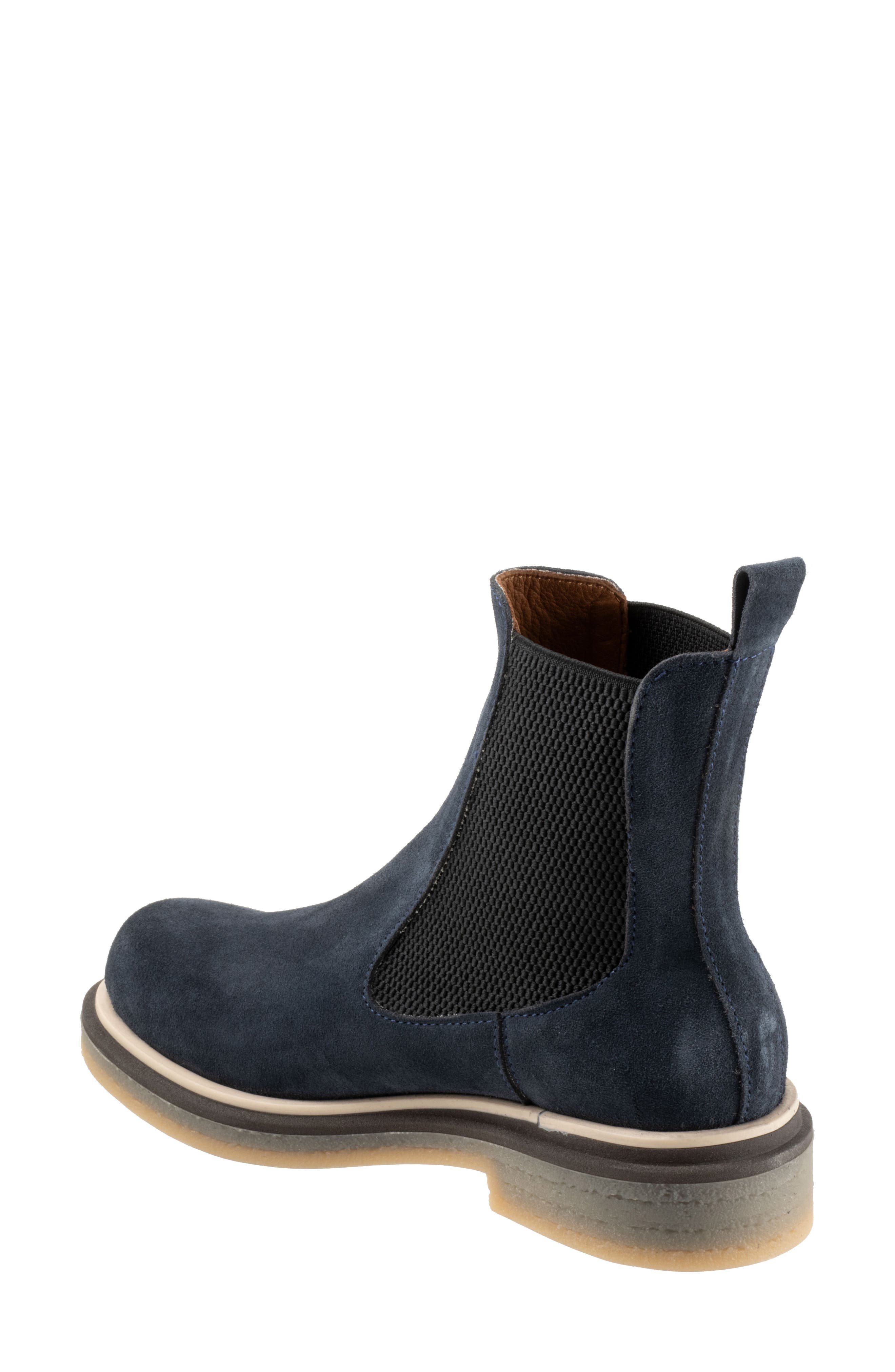 Bueno Wanda Platform Chelsea Boot, Alternate, color, Navy Suede