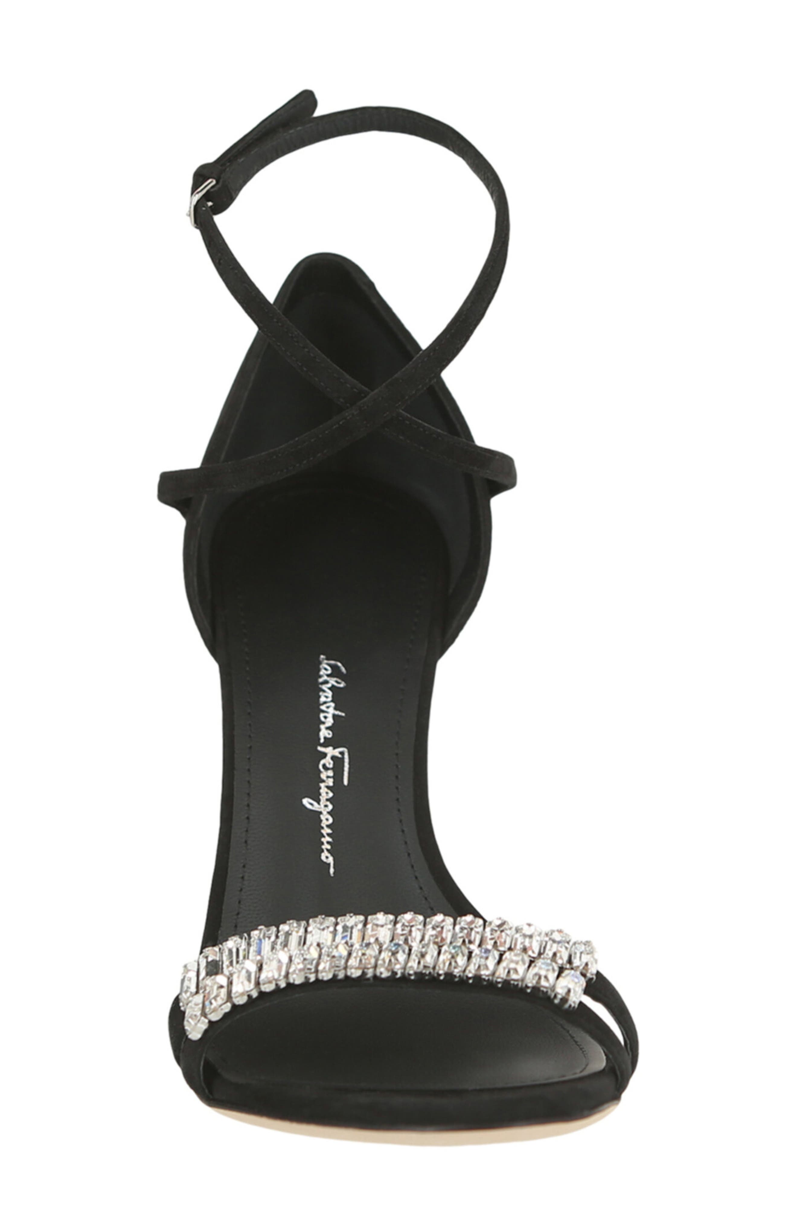FERRAGAMO Ines Ankle Strap Sandal, Alternate, color, Black