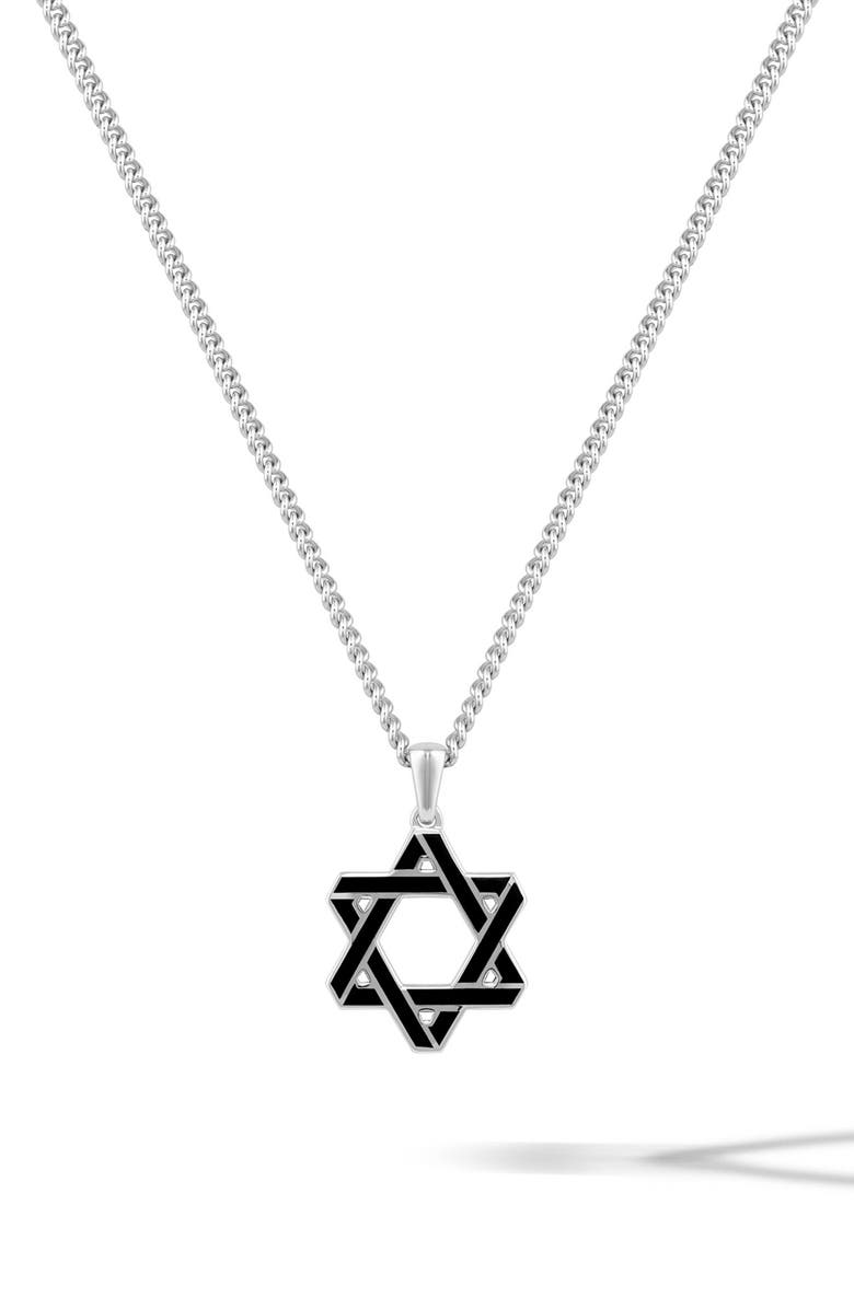 Vincero Star of David Pendant Necklace, Main, color, Silver