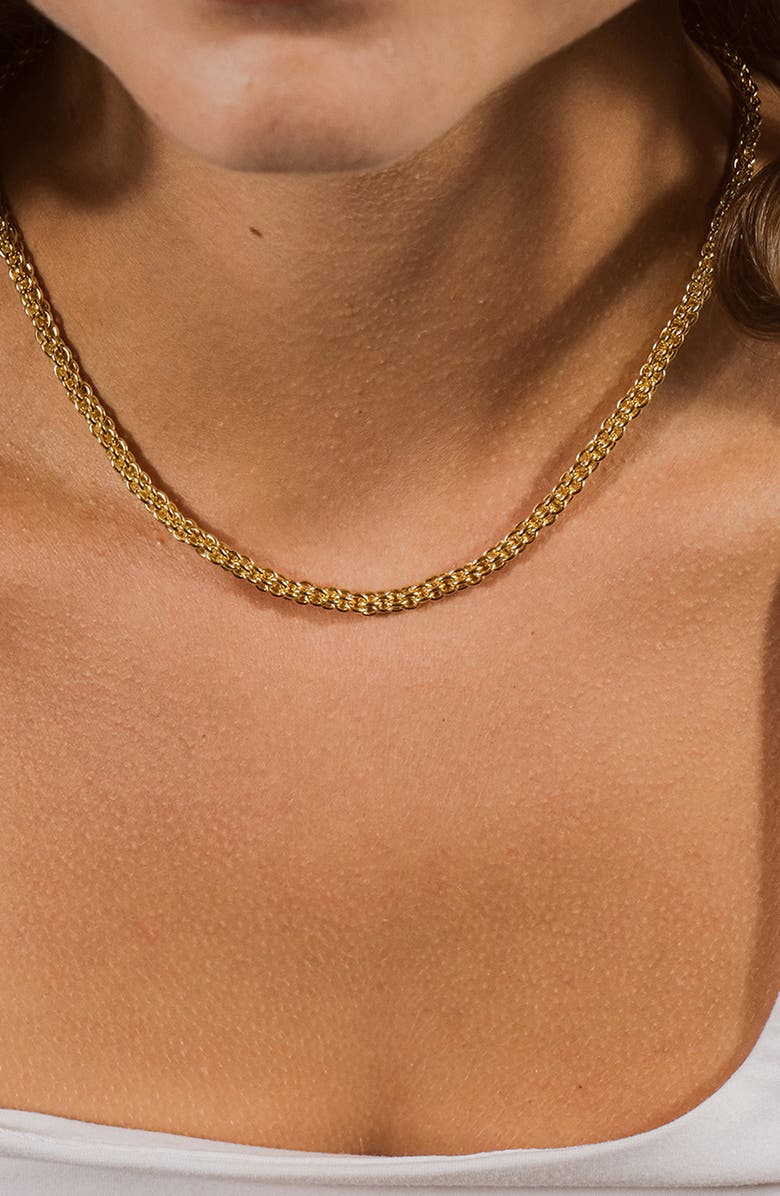 Sterling Forever Yara Chain Necklace, Alternate, color, Gold