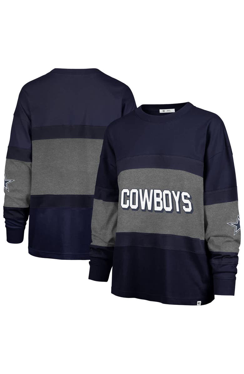 '47 Women's '47 Navy Dallas Cowboys Breezyway Archive Long Sleeve T-Shirt, Main, color, Navy