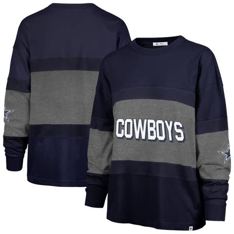 Women's '47  Navy Dallas Cowboys Breezyway Archive Long Sleeve T-Shirt