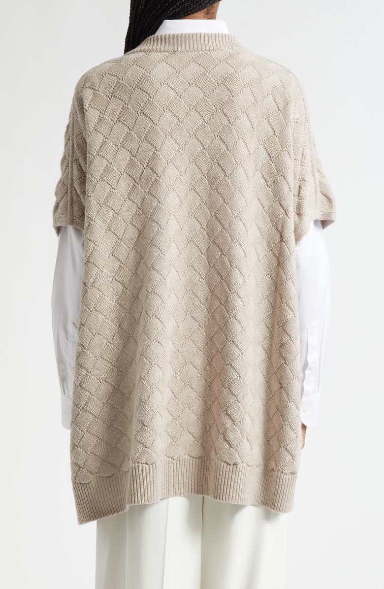 Lafayette 148 New York Basket Stitch Zip Poncho, Alternate, color, 