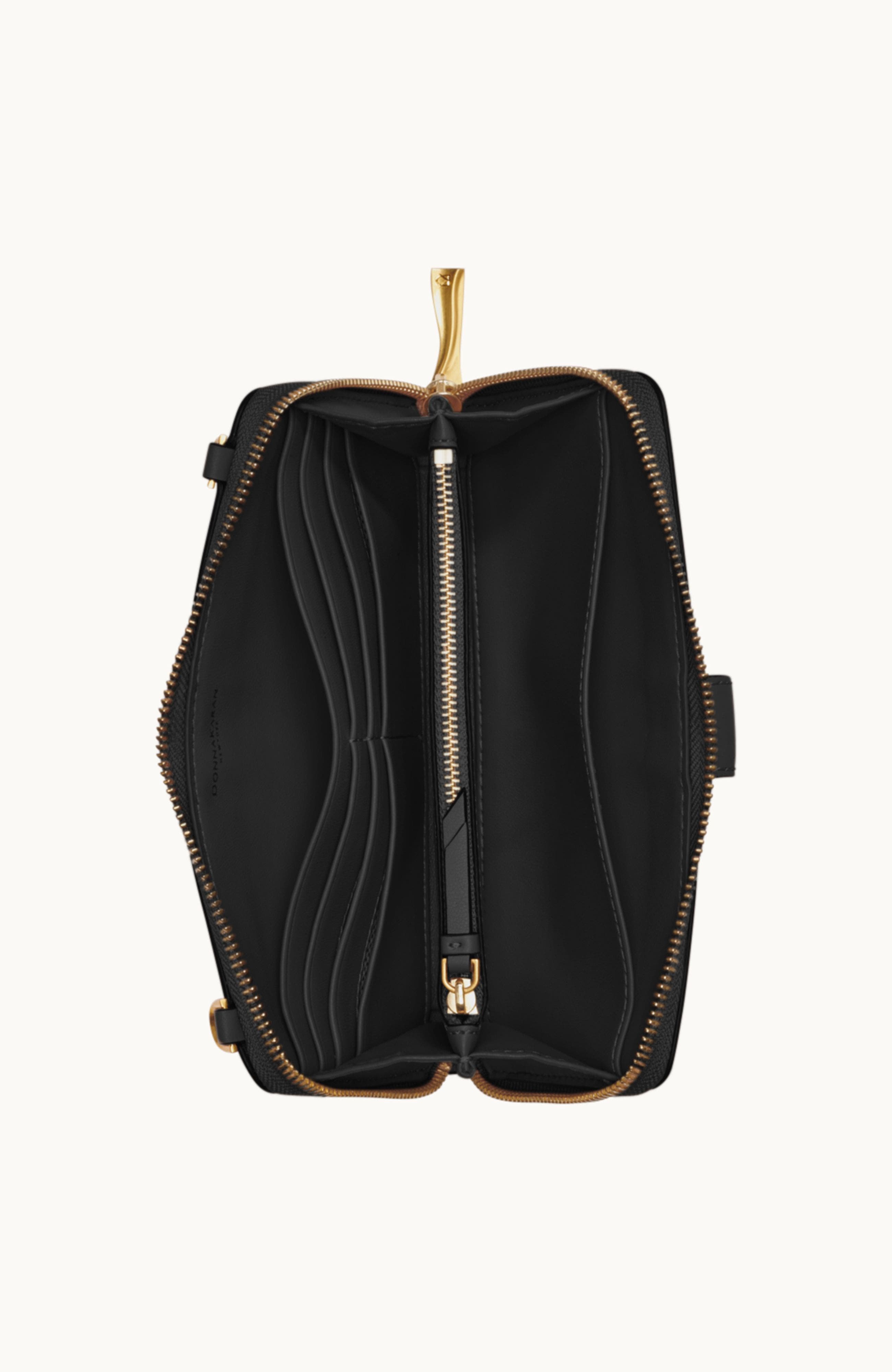 Donna Karan New York Valley Stream Wallet, Alternate, color, Black/Gold