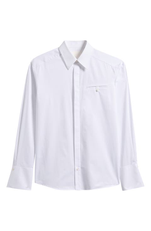 Hidden Button Placket Shirt