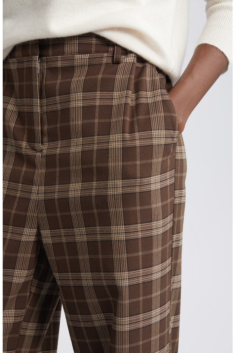 Drapey Plaid Pants, Alternate, color, BROWN D- BLACK LOUIE PLAID